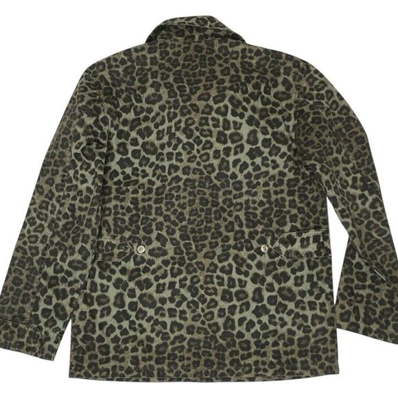 Good American Leopard Print Utility Jacket Women XS Retro Streetwear Safari Chic - Picture 2 of 10